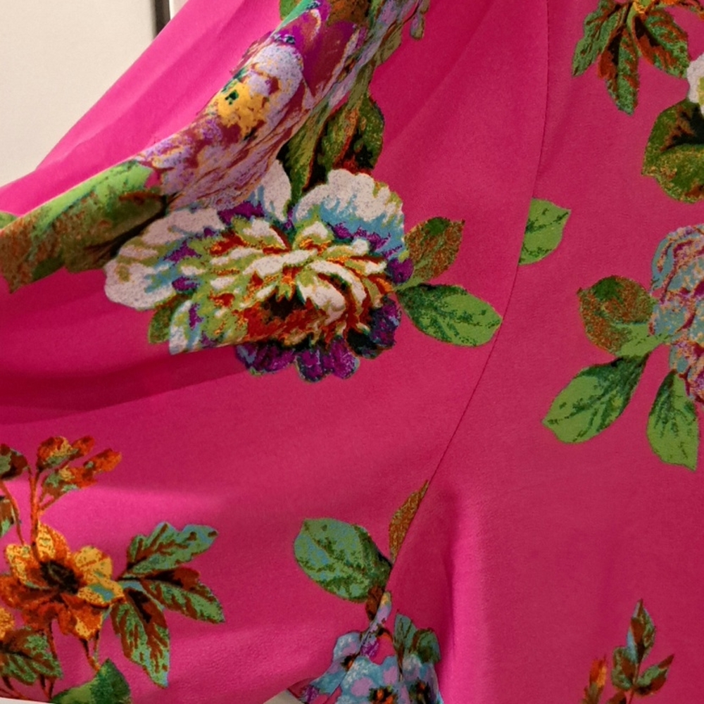 Ellen Tracy Pink Floral Blouse button casual  size 3X - Picture 9 of 13